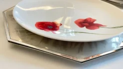 6 Plats Sous ASSIETTES Métal Argenté VINTAGE