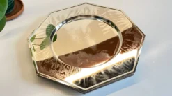 6 Plats Sous ASSIETTES Métal Argenté VINTAGE