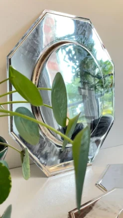 6 Plats Sous ASSIETTES Métal Argenté VINTAGE