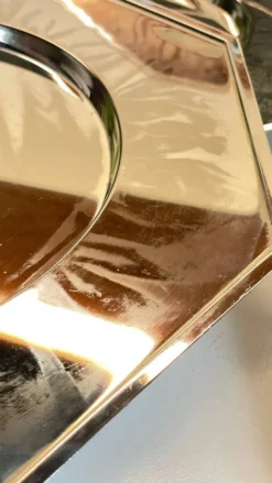 6 Plats Sous ASSIETTES Métal Argenté VINTAGE