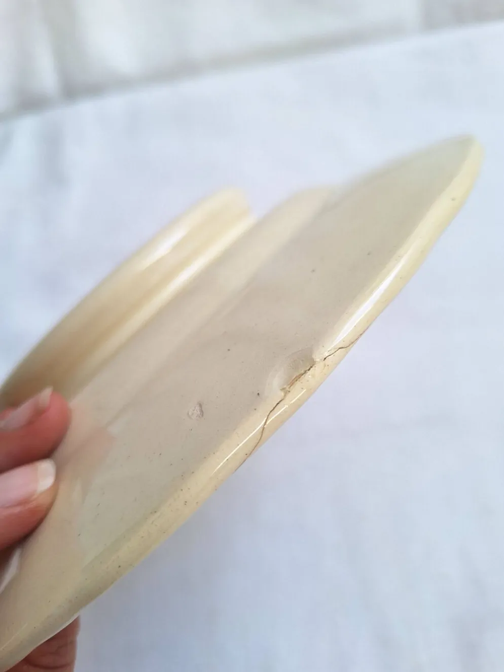Plat sur pied / Compotier Digoin Sarreguemines Modèle Loraine