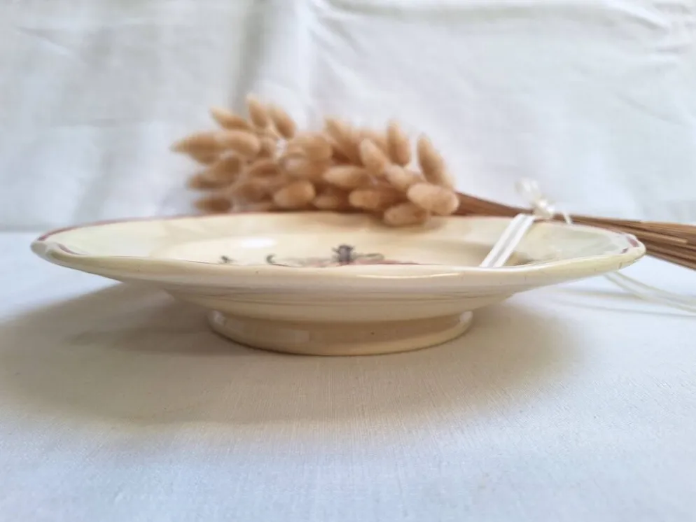 Plat sur pied / Compotier Digoin Sarreguemines Modèle Loraine