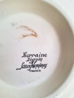 Plat sur pied / Compotier Digoin Sarreguemines Modèle Loraine
