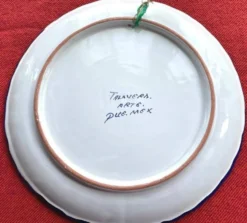 Plat Talavera du Mexique 28 cm – peint à la main – magnifique décor floral