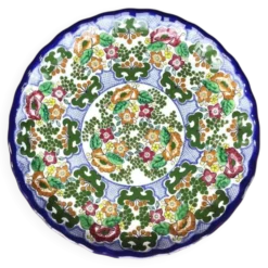 Plat Talavera du Mexique 28 cm – peint à la main – magnifique décor floral