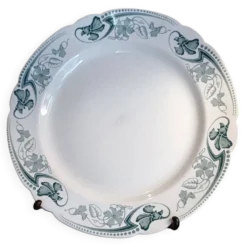 Plat terre de fer Lunéville art nouveau Lucy 1900