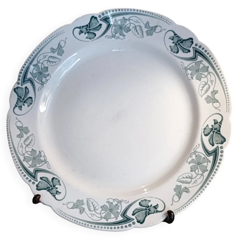 Plat terre de fer Lunéville art nouveau Lucy 1900