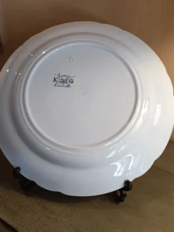 Plat terre de fer Lunéville art nouveau Lucy 1900