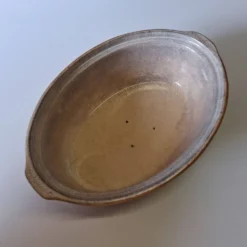 Plat à terrine à faisan / cocotte avec couvercle en majolique en