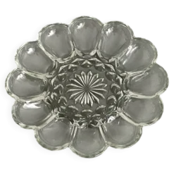 Plat à œufs en verre