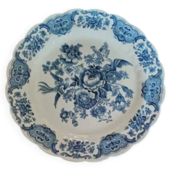 Plat vintage en faïence anglaise Ridgway, modèle 