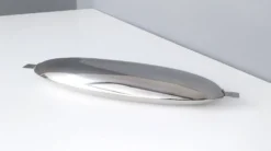 Pocheuse à poisson en acier inoxydable Roberto Sambonet, design années 1960, Italie