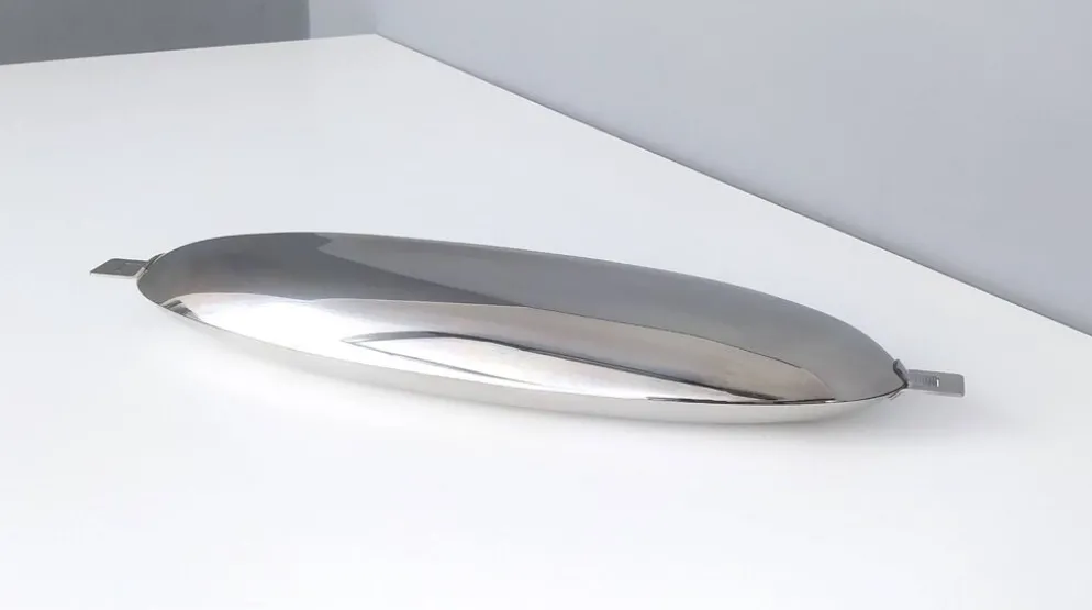 Pocheuse à poisson en acier inoxydable Roberto Sambonet, design années 1960, Italie