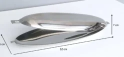 Pocheuse à poisson en acier inoxydable Roberto Sambonet, design années 1960, Italie