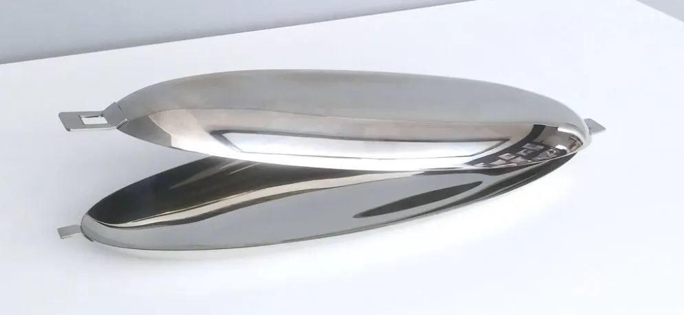 Pocheuse à poisson en acier inoxydable Roberto Sambonet, design années 1960, Italie