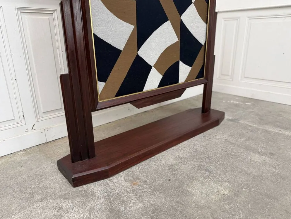 Porte-affiche ou paravent Art déco en teck