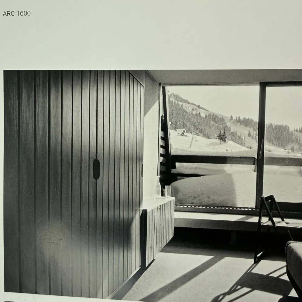 Porte coulissante, Hôtel de la Cascade, Les Arcs 1600, Charlotte Perriand, 1969