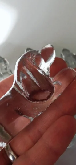 Porte couteau ancien en verre