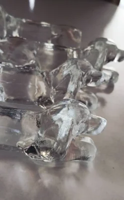 Porte couteau ancien en verre
