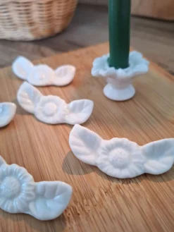 Porte couteau blanc en porcelaine