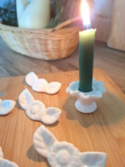 Porte couteau blanc en porcelaine