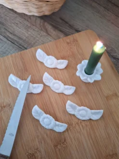 Porte couteau blanc en porcelaine
