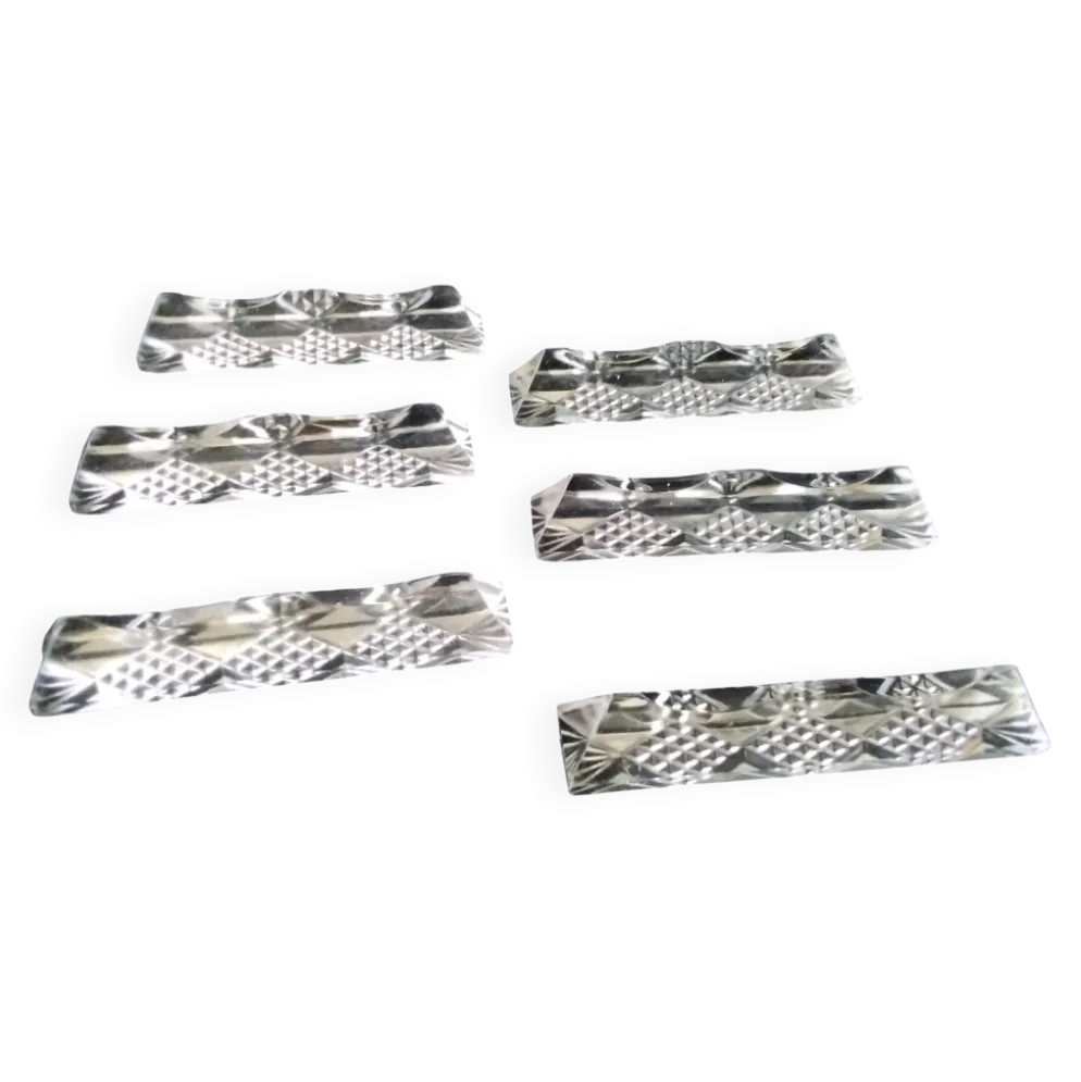 6 Porte couteaus forme triangulaire Cristal au Plomb