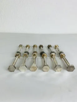 12 porte-couteaux art déco en métal argenté