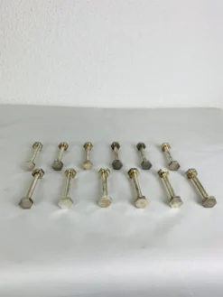12 porte-couteaux art déco en métal argenté