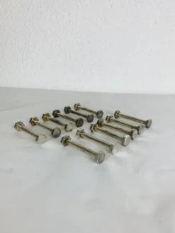 12 porte-couteaux art déco en métal argenté
