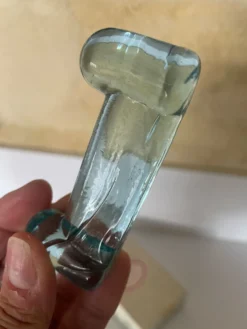 6 porte-couteaux bleus verrerie de Biot