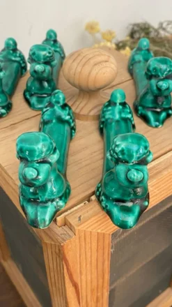 Porte-couteaux caniche en céramique