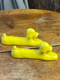 Porte-couteaux caniche en céramique