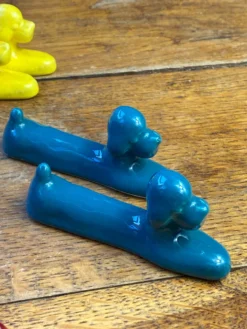 Porte-couteaux caniche en céramique