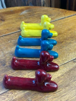 Porte-couteaux caniche en céramique