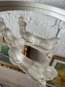 Porte couteaux caniche verre Art Déco