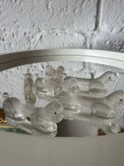 Porte couteaux caniche verre Art Déco