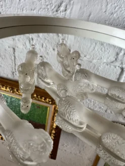 Porte couteaux caniche verre Art Déco