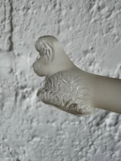 Porte couteaux caniche verre Art Déco