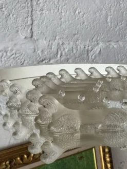 Porte couteaux caniche verre Art Déco