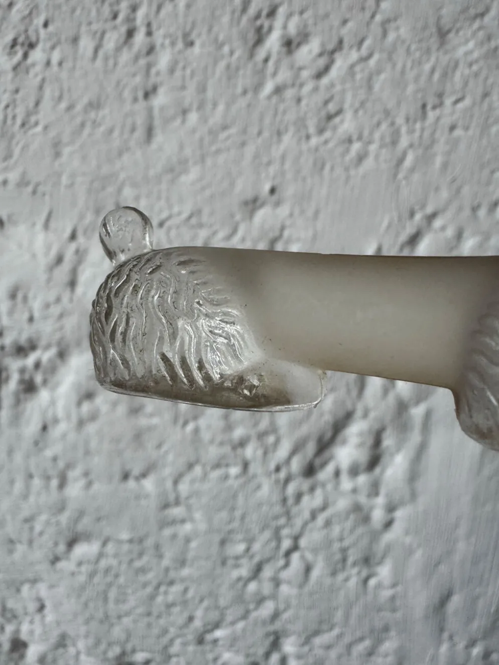 Porte couteaux caniche verre Art Déco