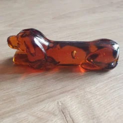 Porte couteaux chiens en verre moulé