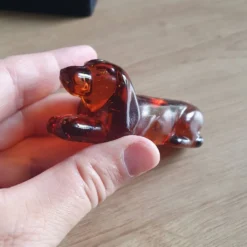 Porte couteaux chiens en verre moulé