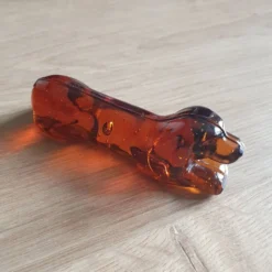 Porte couteaux chiens en verre moulé
