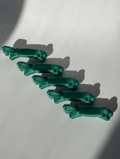 Porte-couteaux céramique vert Chevaux