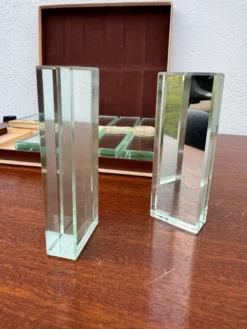 Porte couteaux cristal miroir Art Déco