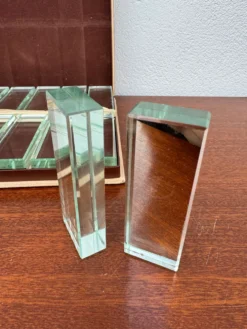 Porte couteaux cristal miroir Art Déco
