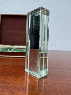 Porte couteaux cristal miroir Art Déco