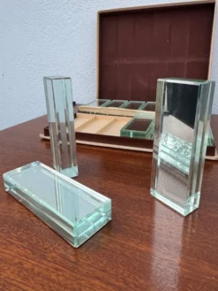 Porte couteaux cristal miroir Art Déco