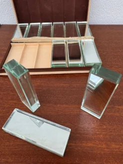 Porte couteaux cristal miroir Art Déco